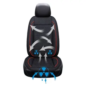 3D Style Car Cooling Fan Seat Cushion Breathable Car Seat Cushion Luxury Leather
