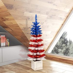 Sapin de Noël artificiel <span class=keywords><strong>en</strong></span> <span class=keywords><strong>pot</strong></span> de 1,20 m, écoresponsable, personnalisé, avec lumières LED Dura-Lit blanc chaud pré-éclairées, solaires et légères - Product Image 4