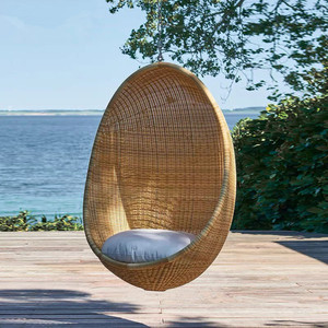 Nid d'oiseau suspendu panier chaise balançoire de jardin suspendu chaise de loisirs en forme d'oeuf pour une personne balcon cabine chez l'habitant - Product Image 5