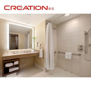 Juego de Dormitorio Individual de <span class=keywords><strong>Hotel</strong></span> Costero de Lujo, Cama con Paneles de Cuero Cosidos a Mano para Suites Premium con Vista al Mar - Product Image 5