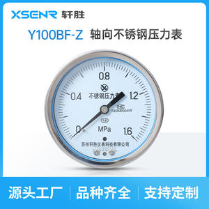Manómetro de Acero Inoxidable Suzhou Xuan Sheng YBF-100Z 100mm Analógico 0 a 1.6Mpa Conexión Roscada - Product Image 4