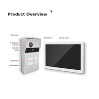 Mejor Precio, Proveedor Visible, Sistema de Intercomunicación Visual TCP/IP, Videoportero Tuya con Cable y Wifi, con Timbre para 2 Casas