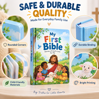 Impression personnalisée de Bibles pour enfants, livres d'histoires bibliques pour enfants, illustrés en couleur, couverture rigide, fabricant OEM ODM, vente en gros en vrac