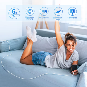Personalizar MFI certificado 1M 2M 2.1A <span class=keywords><strong>Usb</strong></span> cargador rápido Cable de datos para iPhone 6 7 8 X XS XR 11 12 13 14 <span class=keywords><strong>Usb</strong></span> Cable Kable - Product Image 4