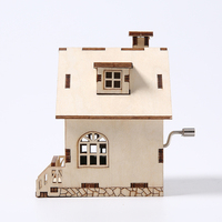 Puzzle 3D en bois en forme de maison, découpe laser écologique, modèle à construire soi-même, kit éducatif pour enfants, cadeaux