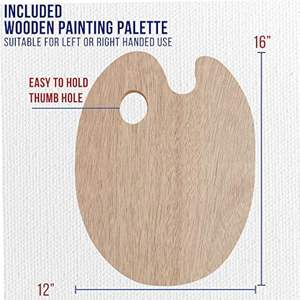 طقم فرش تلوين للفنانين مكونة من 12 قطعة مع لوحة طلاء خشبية 9 بوصة × 12 بوصة - Product Image 4