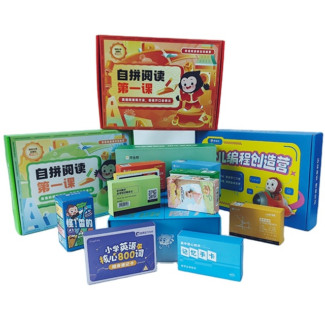 Factory Outlet Custom Colorful Reusable Packaging Children Cognitive Enlightenment Memory Flash Card Box