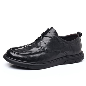 Zapatos de boda de cuero genuino suave de calidad, transpirables, impermeables, sin cordones, duraderos, resistentes al desgaste, clásicos, informales, para caminar a diario - Product Image 4