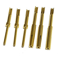Connecteur banane électrique mâle/femelle 0,9 mm personnalisable en usine, avec broches en laiton plaqué or de qualité aéronautique