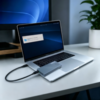 علبة خارجية ذكية للقرص الصلب من الألومنيوم مع مروحة تحكم في درجة الحرارة، متوافقة مع USB4 بسرعة 40 جيجابت في الثانية، مناسبة لـ M.2 NVMe SSD، طراز ASM2464PD.