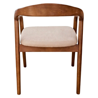 Fauteuil de conférence en bois massif de caoutchouc, style nordique simple, pour la maison, le restaurant ou la salle à manger