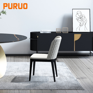 Puruo Italian Luxury <strong>Dining</strong> Chair Minimalist Backrest High-End Designer Feel Metal for Home Use Light Modern <strong>Dining</strong> <strong>Table</strong> <strong>Stool</strong> - Product Image 3