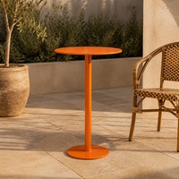 Table d'appoint ronde sur piétement, table d'appoint en métal à colonne unique, table d'appoint pour salon, table d'appoint décorative, fabrication OEM