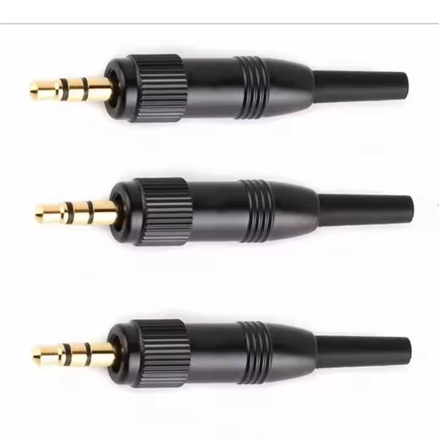 Stereo 3.5 mm Jack Connector, Gold Plated 3.5mm Audio Jack Connector for Microphone