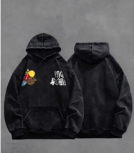 Evertop Custom Logo 420 Gsm Vintage Washed Men Hoody 100% Cotton Hoodie Blank Oversized - Product Image 4