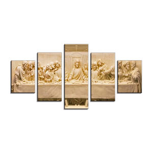 5 piezas de arte de pared de Jesús, pintura de La Última Cena, póster de <span class=keywords><strong>Da</strong></span> <span class=keywords><strong>Vinci</strong></span>, pintura de Jesús, arte de pared, decoración de habitación cristiana, carteles religiosos - Product Image 1