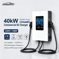 Borne de recharge murale EONDRIVE 40 kW DC pour voitures électriques, compatible OCPP, CCS2, CCS1, GBT, CHAdeMO, pour flotte de taxis et véhicules de logistique
