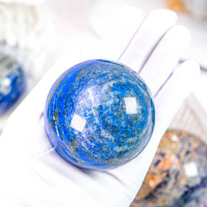 Esferas de Cristal de Lápis-Lazúli por Atacado, Pedras Azuis Vibrantes, Esferas de Cristal de Lápis-Lazúli para Colecionadores e Feng Shui - Product Image 2