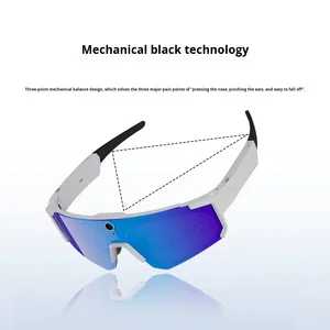 Akıllı Kamera Gözlükleri Açık Hava Bisiklet Gözlükleri 800w HD Kamera Titreşim Önleyici Yapay Zeka Görüntü Tanıma Özellikli Arama Özellikli Ultra Dayanıklı PC - Product Image 3