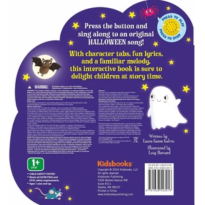 Le livre sonore interactif Itsy Bitsy Ghost Sing-Along : Personnages <span class=keywords><strong>fantômes</strong></span> et effrayants d'Halloween – Livre de chansons interactif pour enfants sur le thème d'Halloween - Product Image 6
