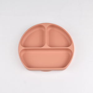 Durable Non Slip Silicone Divided Plate For Baby Feeding Children's Dish With Three Compartments Flexible Food Grade <b>Material</b> - Product Image 2
