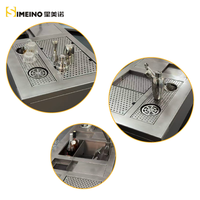 Wastafel Kerja Modern dari Baja Anti Karat dengan Saluran Pembuangan, 220-240V, Merek SIMEINO, untuk Kafe dan Restoran, Model XMN Bar-2400
