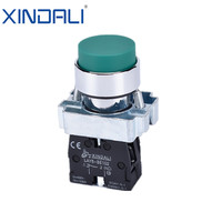 Interrupteurs à bouton-poussoir marins momentanés en métal LAY5-BL31 verts NO pour ascenseur, 10A 220V, protection IP45