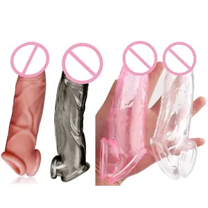 Low Price Silicone Penis Male Delay Ejaculation Cock Extend Comfort Sex Toys Dildo Cover Reusable Condoms