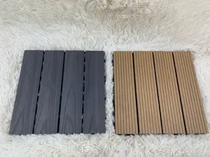 Lantai kayu komposit plastik, untuk lantai kayu luar ruangan CRM mengunci ubin Diy ubin komposit timbul dalam