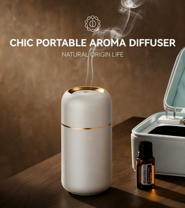 Diffuseur d'arômes portable en alliage d'aluminium de haute qualité, diffuseur ultrasonique rechargeable d'huiles essentielles pour la maison et la voiture - Product Image 1