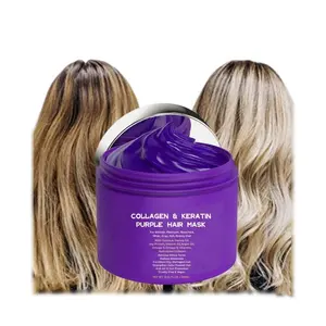 <span class=keywords><strong>Mascarilla</strong></span> Capilar Violeta de Colágeno Herbal y Queratina, Acondicionador Sin Amarillo <span class=keywords><strong>para</strong></span> <span class=keywords><strong>Cabello</strong></span> Rubio, Plateado, Decolorado, Gris, <span class=keywords><strong>Cenizo</strong></span> y Cobrizo - Product Image 1