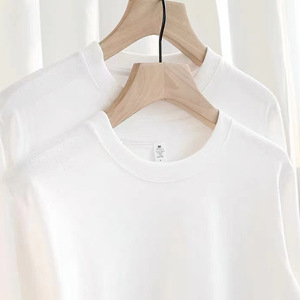 In magazzino 180 t-shirt da <span class=keywords><strong>uomo</strong></span> in cotone 100% 6.3 oz gsm e t-shirt bianche di taglia EU Basic con maniche corte - Product Image 5