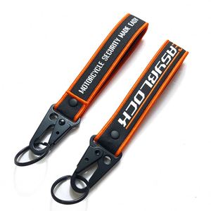 <b>Custom</b> Logo Car Motorcycle Design <b>Key</b> Tag Carabiner Outdoor Olecranon Hock Buckle Keychains Embroidery Lanyard - Product Image 3