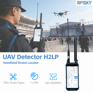 Détecteur UAV portable H2LP, portée de détection 1-3 km, fréquence de détection 100 MHz-6 GHz, batterie 8000 mAh et 3-4 h de vol - Product Image 1