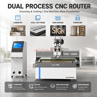 Routeur CNC industriel 2130 à double processus, machine de découpe à rainurage en V avec rouleau de pression pour la découpe de panneaux ACP et de panneaux publicitaires
