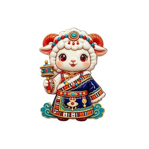 Imán de Refrigerador con Relieve 3D de Estilo Minimalista del Tíbet, Origen China, Decoración Creativa para el Hogar, Recuerdo de Viaje, Resina Magnética - Product Image 5