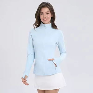 <span class=keywords><strong>Veste</strong></span> de sport pour <span class=keywords><strong>femme</strong></span> Lemon, <span class=keywords><strong>veste</strong></span> d'extérieur en nylon extensible avec fermeture éclair, pour la course à pied, le yoga, le jogging, haut à manches longues, <span class=keywords><strong>veste</strong></span> en polaire - Product Image 6