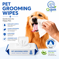 Lingettes pour animaux de compagnie en vrac, 80 lingettes, parfum floral naturel, lingettes douces pour un nettoyage en profondeur, pour chats et chiens, sans alcool, résistantes aux déchirures