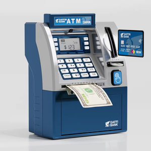 Mini banque électronique ATM Tirelire avec écran LCD, jouet pour enfants, avec reconnaissance des pièces de monnaie et fonctionnalité de <span class=keywords><strong>carte</strong></span> de débit - Product Image 5