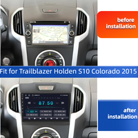 DVD Player Mobil Android 12 9 Inch 2 Din Trailblazer Holden S10 2015, Radio Mobil Layar Sentuh, Bluetooth, WiFi, GPS, FM, AM