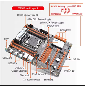 Placa Base Profesional para Servidor de Escritorio, ATX LGA2021-3 X99, 8 Canales DDR3, 8 SATA3.0, Compatible con M.2 NVME - Product Image 6