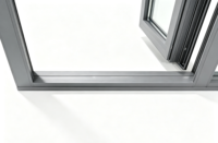Porte de maison antirouille avec cadre entièrement en aluminium et persiennes en aluminium réglables
