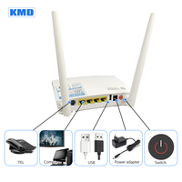 Modem XPON KMD GM220S 4-Port 1GE+3FE Bekas Laris Manis, Router WiFi Single Band 2.4G, Peralatan Fiber Optik Rumah, FTTH ONU ONT