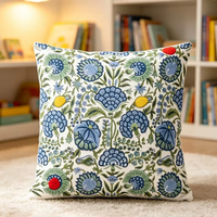 Coussin carré d'extérieur imprimé floral personnalisé, imperméable, pour patio, jardin, véranda, canapé, meubles de jardin, décoration