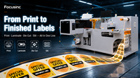 Imprimante d'étiquettes automatique pour films PET, PVC, PP, PE, BOPP, machine à vernis UV, imprimante numérique CMYKW, machine d'impression d'étiquettes en rouleau