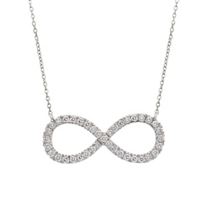 Luxury Lab Grown Diamond <b>Infinity</b> Necklace 14K 18K White Yellow <b>Rose</b> Gold Pave Setting Eternal Love Pendant Fine Jewelry - Product Image 1