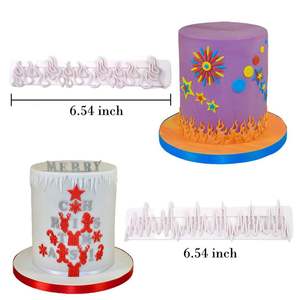 4Pcs Cupcake Fondant Cake Embosser Moule à biscuits en plastique pour Sugarcraft Fondant Baking Decorating Mold Set - Product Image 4