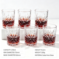 Ensemble de 6 tasses Qixiang Starry Sky, design moderne, verre sodocalcique, motif riz, pour infuser du thé et décorer la maison