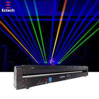 Профессиональный лазерный прожектор 3-в-1 с подвижной головкой 8x500мВт RGB DMX512 с автоматическим/звуковым управлением для дискотек, караоке, пабов, театров и клубов