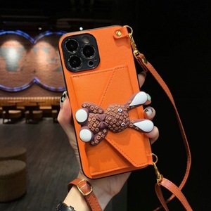 Custodia a tracolla per iPhone 17 Pro Max con portamonete, stile Ins, in PU, alla moda, elegante, con slot per carte e laccetto - Product Image 2